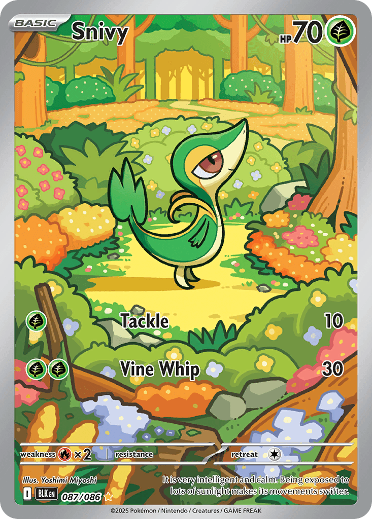 Snivy — Black Bolt #87/86, raw, NM