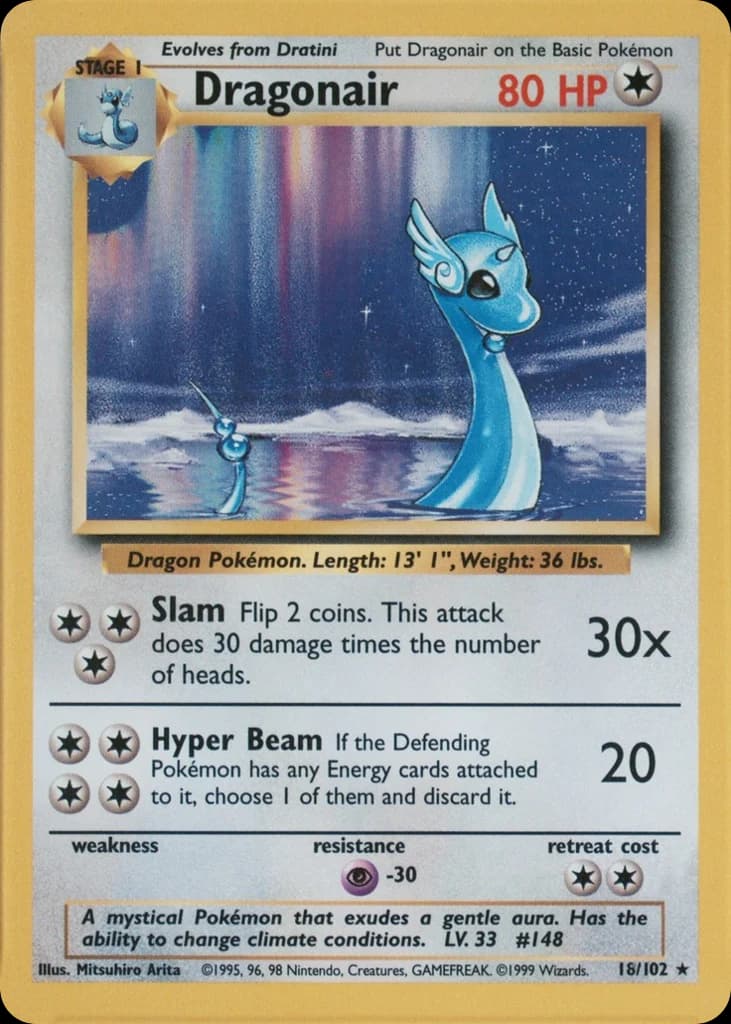 Dragonair — Base #18/102, PSA 10