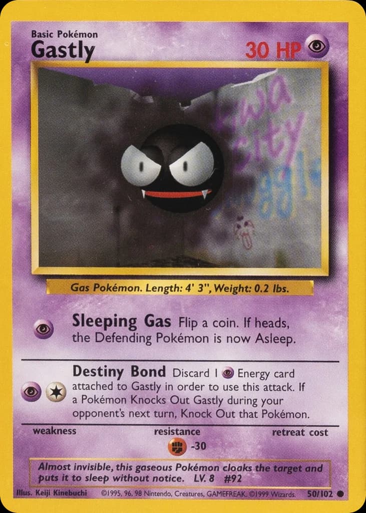 Gastly — Base #50/102, CGC 10