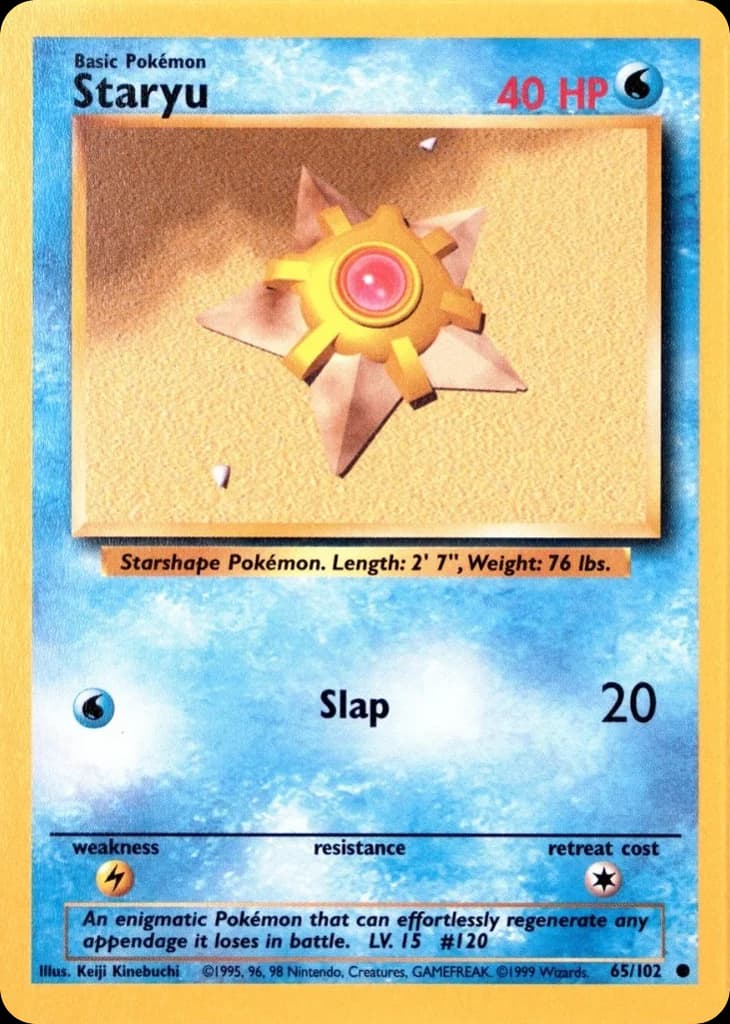 Staryu — Base #65/102, PSA 10