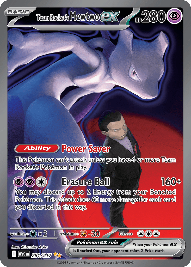 Team Rocket's Mewtwo Ex — Ascended Heroes #281/217, BGS 10
