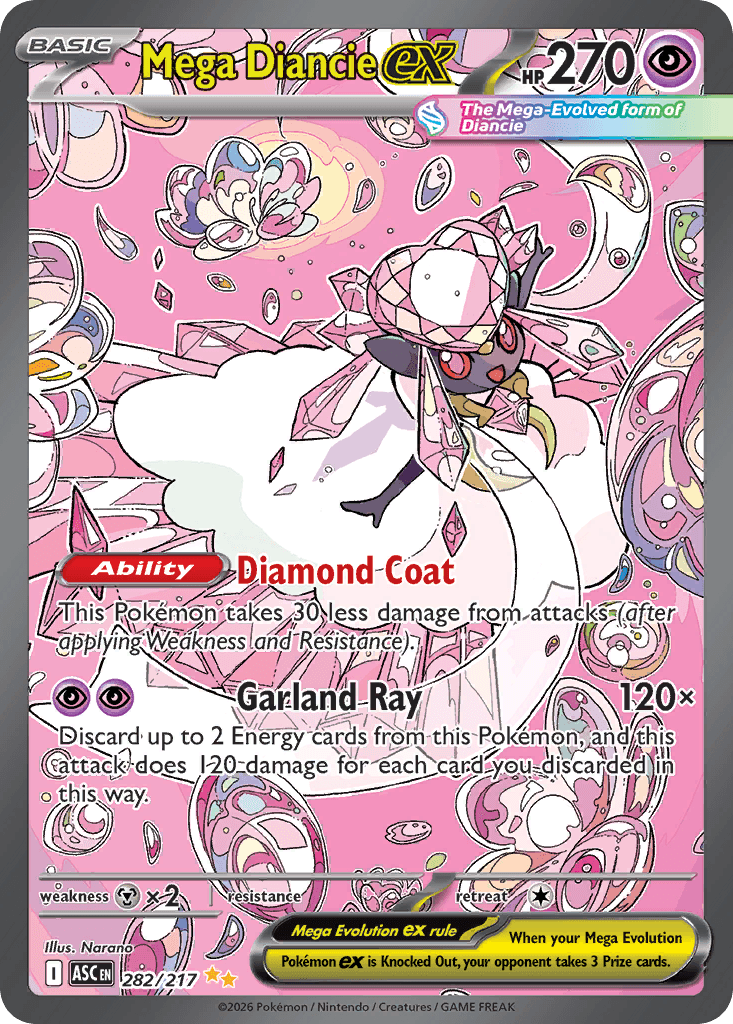 Mega Diancie Ex — Ascended Heroes #282/217, CGC 10