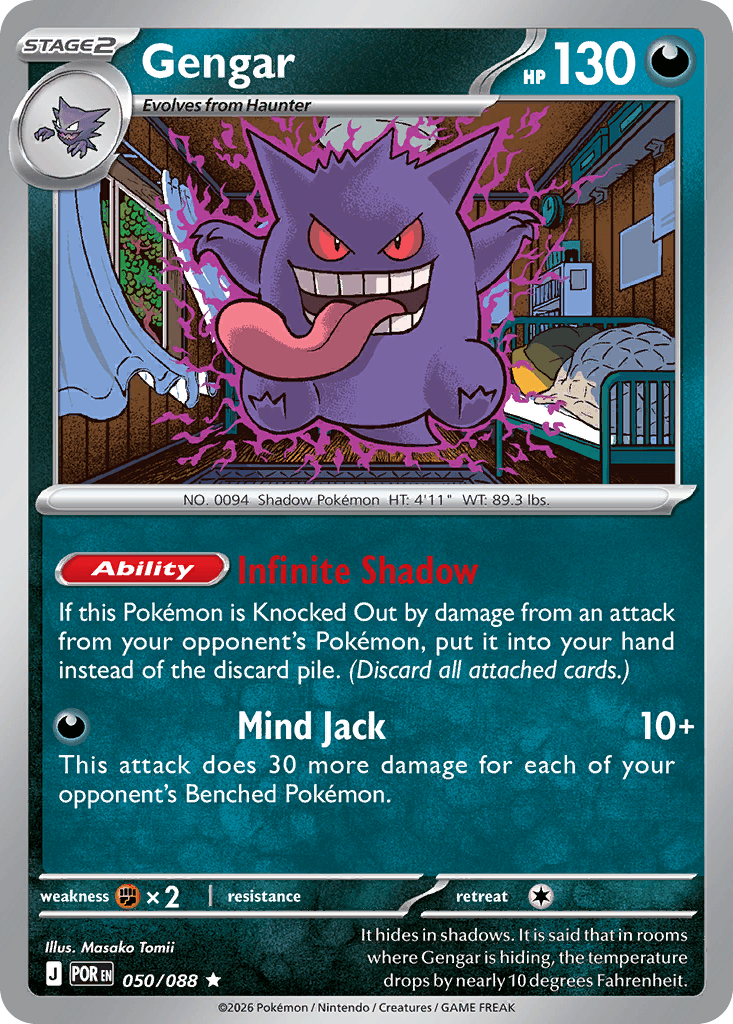 Gengar — Perfect Order #50/88, PSA 10
