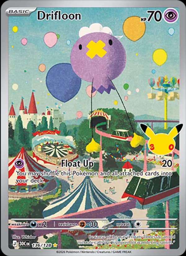 Drifloon — 30th Celebration #136/128, raw, NM