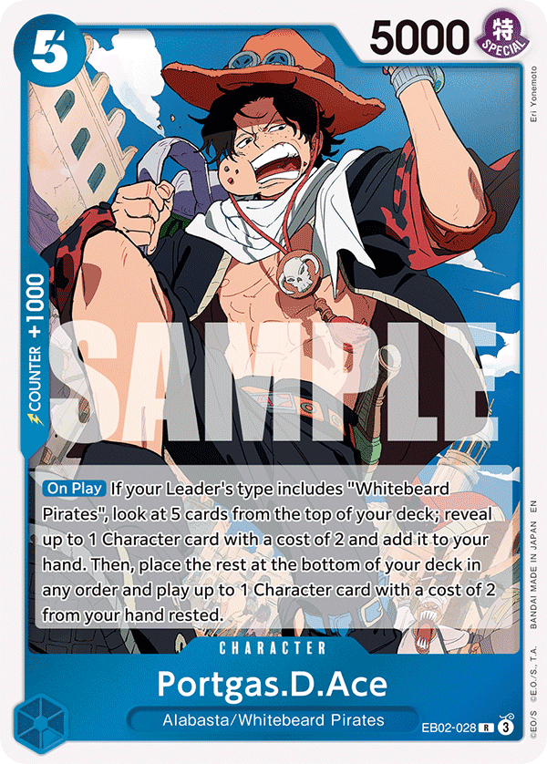 Portgas.D.Ace — Extra Booster Anime 25th Collection #EB02-028, PSA 10