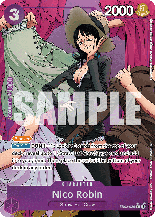 Nico Robin — Extra Booster Anime 25th Collection #EB02-036, PSA 10