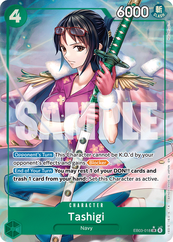 Tashigi — Extra Booster Heroines Edition #EB03-018, raw, NM