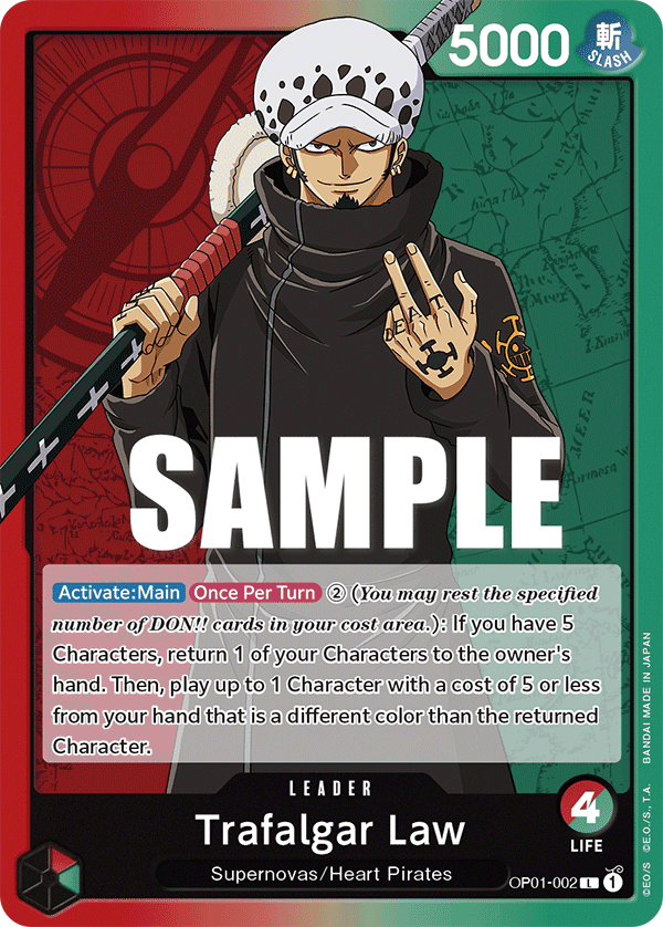 Trafalgar Law — Romance Dawn #OP01-002, PSA 10