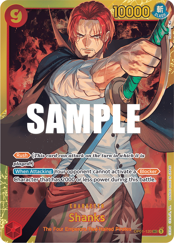 Shanks — Romance Dawn #OP01-120, BGS 10
