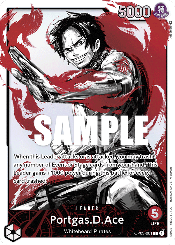 Portgas.D.Ace — Pillars of Strength #OP03-001, PSA 10