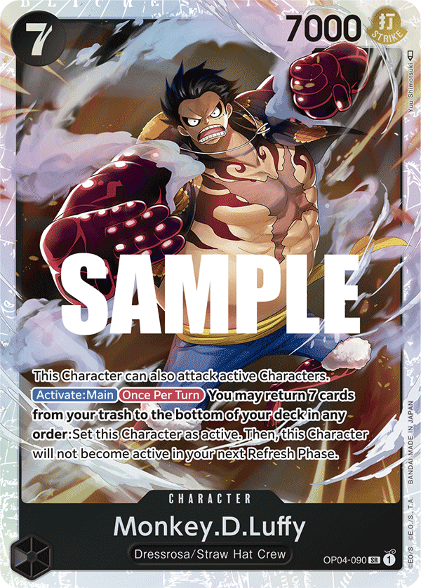 Monkey.D.Luffy — Kingdoms of Intrigue #OP04-090, PSA 10