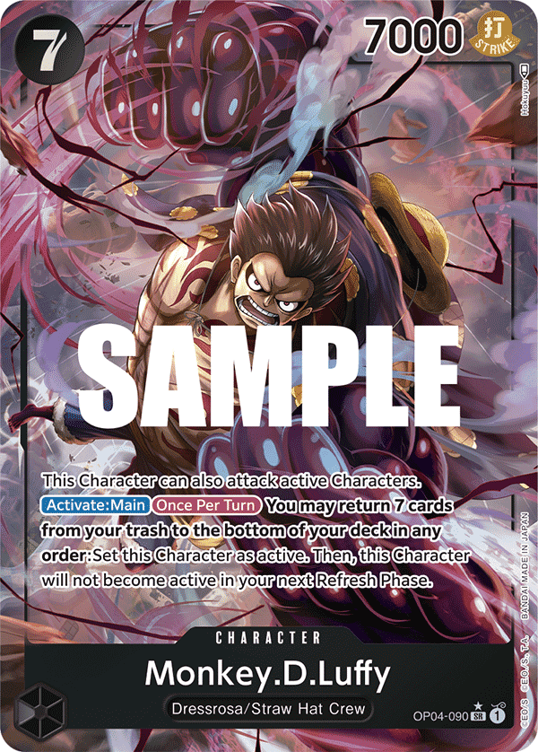 Monkey.D.Luffy — Kingdoms of Intrigue #OP04-090, PSA 10