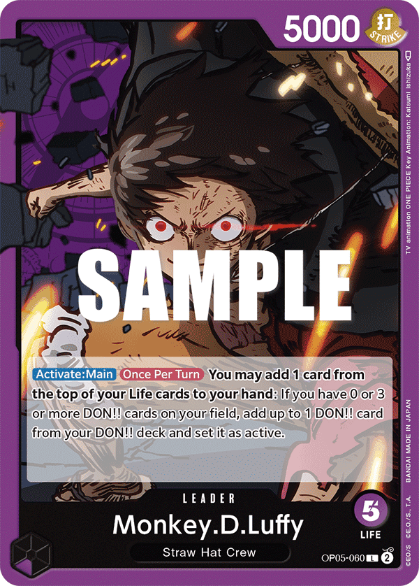 Monkey.D.Luffy — Awakening of the New Era #OP05-060, PSA 10