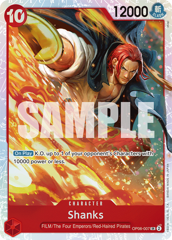 Shanks — Wings of the Captain #OP06-007, PSA 10