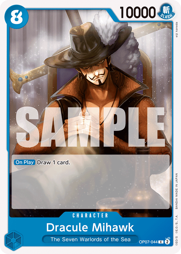 Dracule Mihawk — Seven Warlords of the Sea Binder Set #OP07-044, CGC 10
