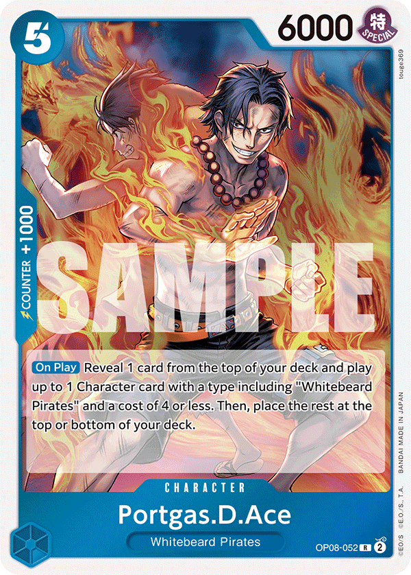 Portgas.D.Ace — Two Legends #OP08-052, PSA 10