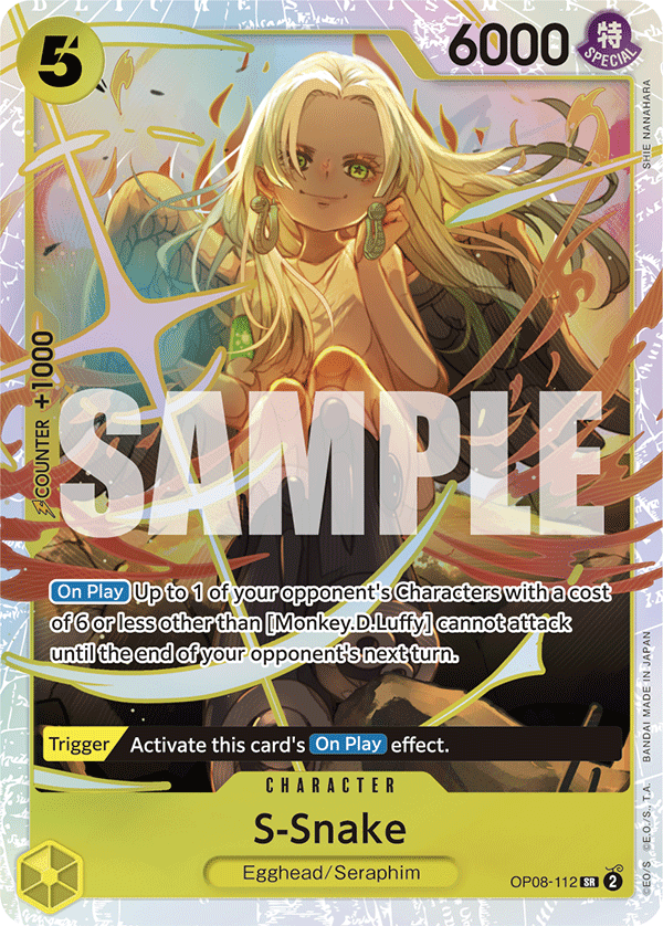 S-Snake — Two Legends #OP08-112, PSA 10