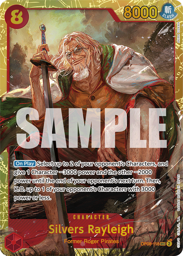 Silvers Rayleigh — One Piece Two Legends #OP08-118, PSA 10