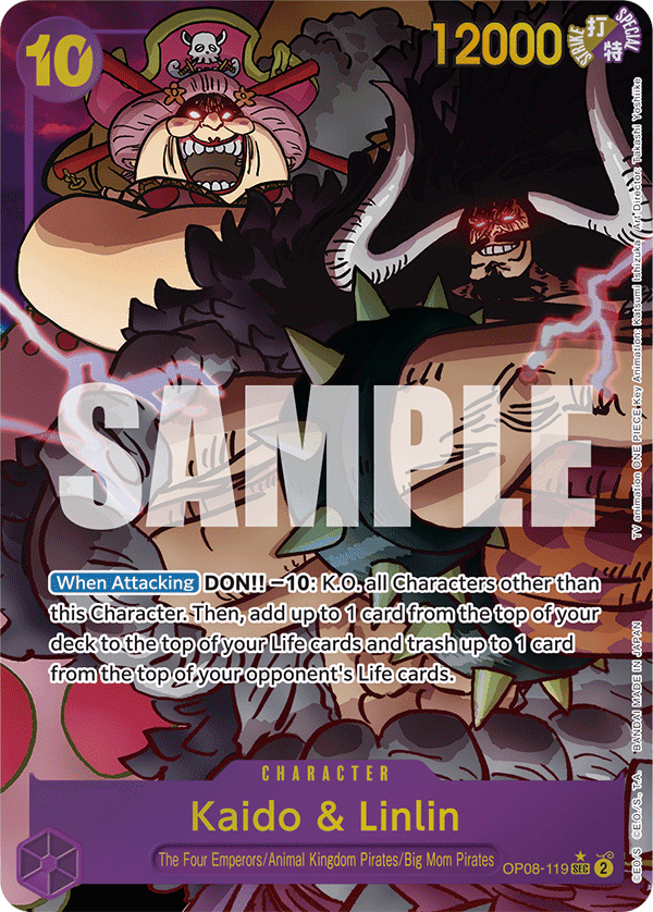 Kaido & Linlin — Two Legends #OP08-119, PSA 10