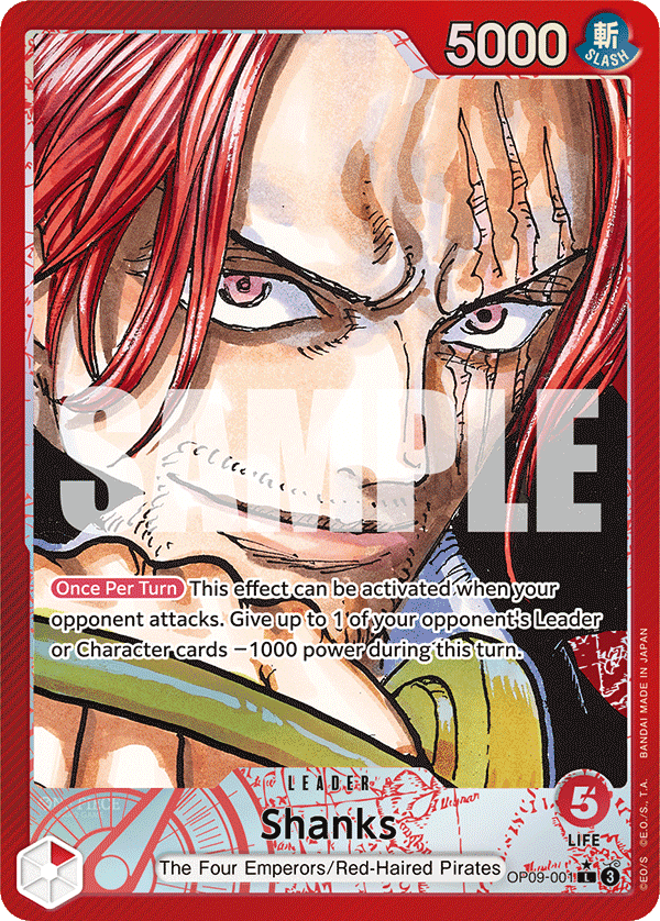 Shanks — Emperors in the New World #OP09-001, PSA 10