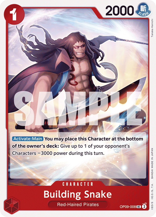 Building Snake — One Piece Emperors in the New World #OP09-008, CGC 10