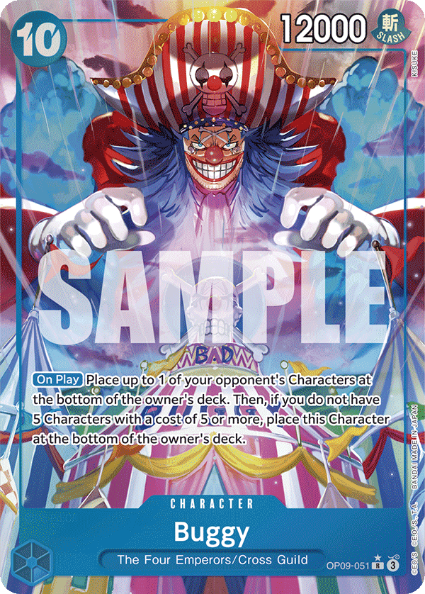 Buggy — One Piece Emperors in the New World #OP09-051, PSA 10