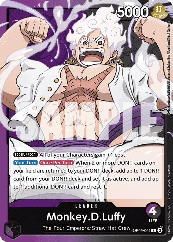 Monkey.D.Luffy — One Piece Emperors in the New World #OP09-061, CGC 10