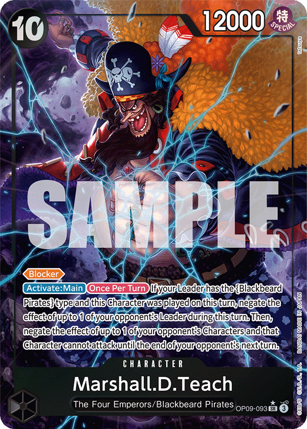 Marshall.D.Teach — One Piece Emperors in the New World #OP09-093, PSA 9