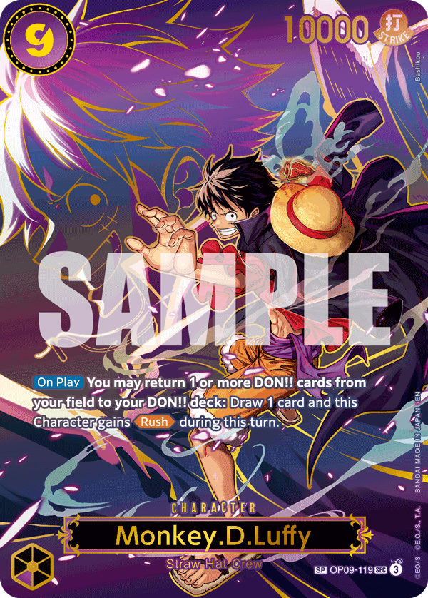 Monkey.D.Luffy — Carrying on His Will #OP09-119, BGS 10