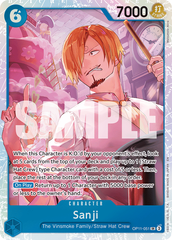 Sanji — Fist of Divine Speed #OP11-051, PSA 9