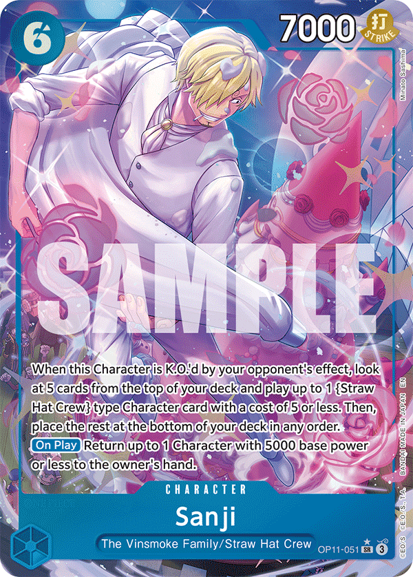 Sanji — Fist of Divine Speed #OP11-051, PSA 9