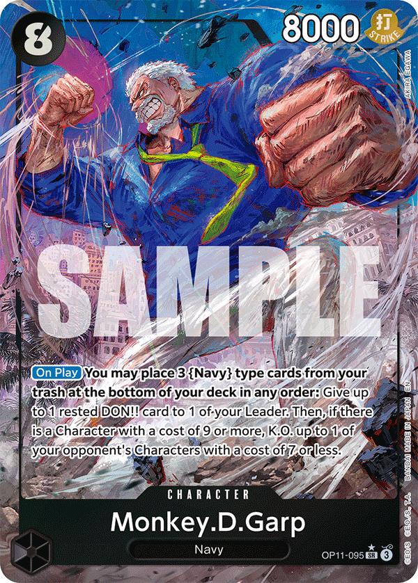 Monkey.D.Garp — Fist of Divine Speed #OP11-095, PSA 10