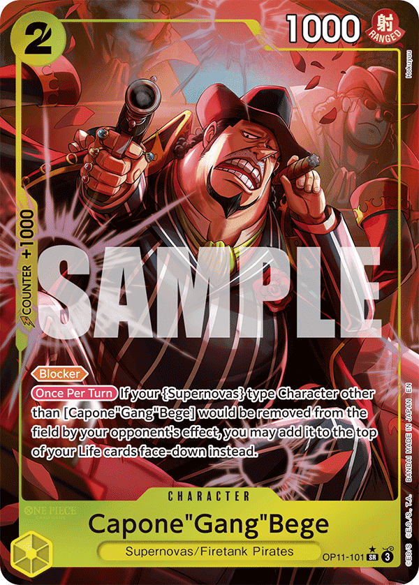 Capone Gang Bege — Fist of Divine Speed #OP11-101, raw, NM