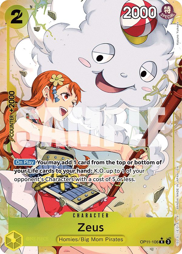 Zeus — Fist of Divine Speed #OP11-106, PSA 10