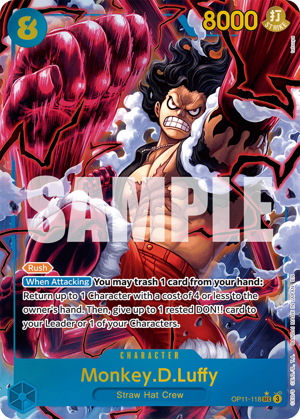 Monkey.D.Luffy — Fist of Divine Speed #OP11-118, PSA 10