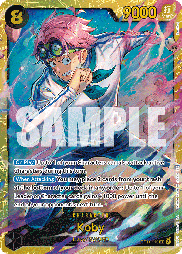 Koby — One Piece Fist of Divine Speed #OP11-119, raw, NM