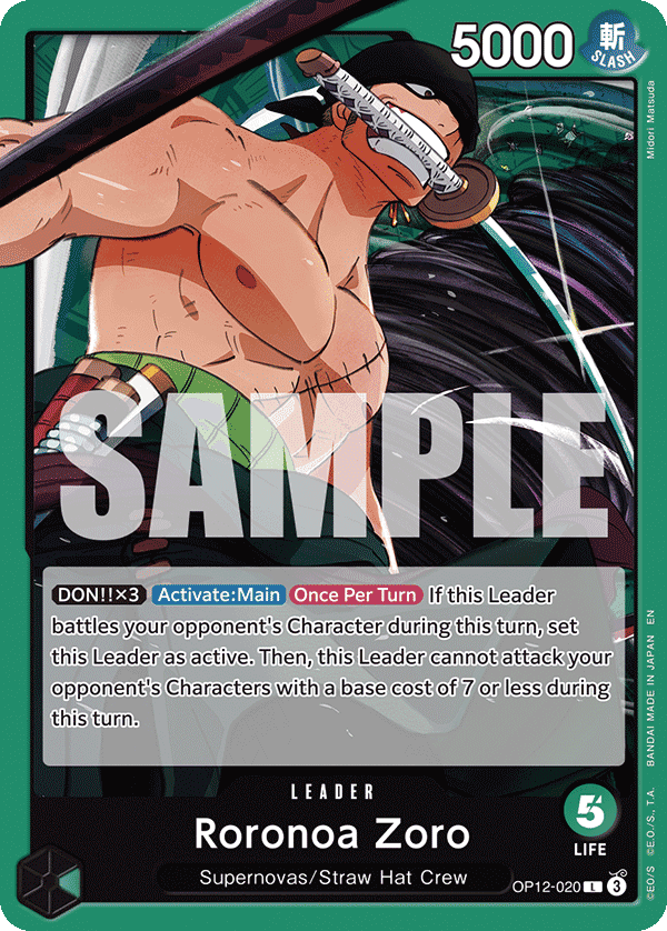 Roronoa Zoro — Legacy of the Master #OP12-020, PSA 10