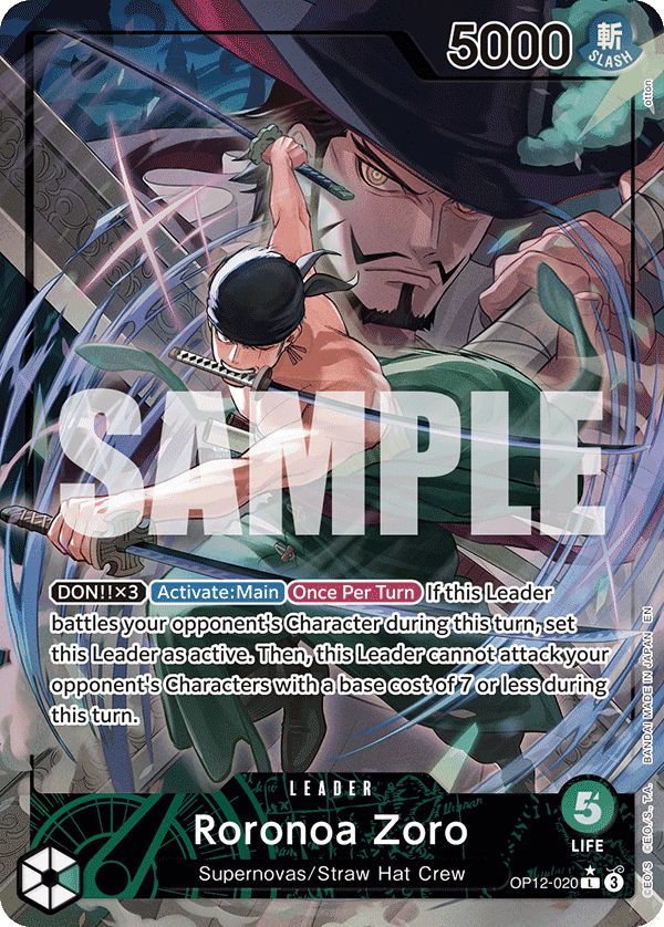 Roronoa Zoro — Legacy of the Master #OP12-020, PSA 10