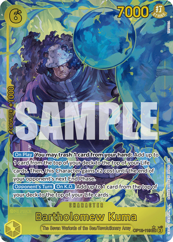 Bartholomew Kuma — One Piece Legacy of the Master #OP12-119, BGS 10