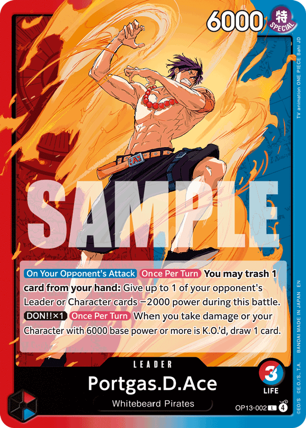Portgas.D.Ace — One Piece Carrying on His Will #OP13-002, PSA 10