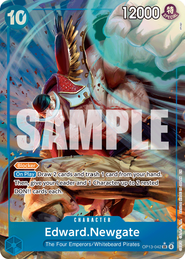 Edward.Newgate — One Piece Carrying on His Will #OP13-042, CGC 10