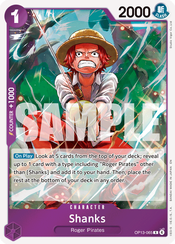 Shanks — Carrying on His Will #OP13-065, CGC 10