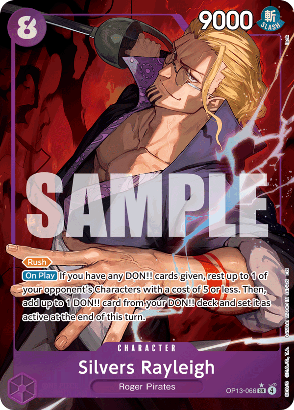 Silvers Rayleigh — One Piece Carrying on His Will #OP13-066, PSA 10