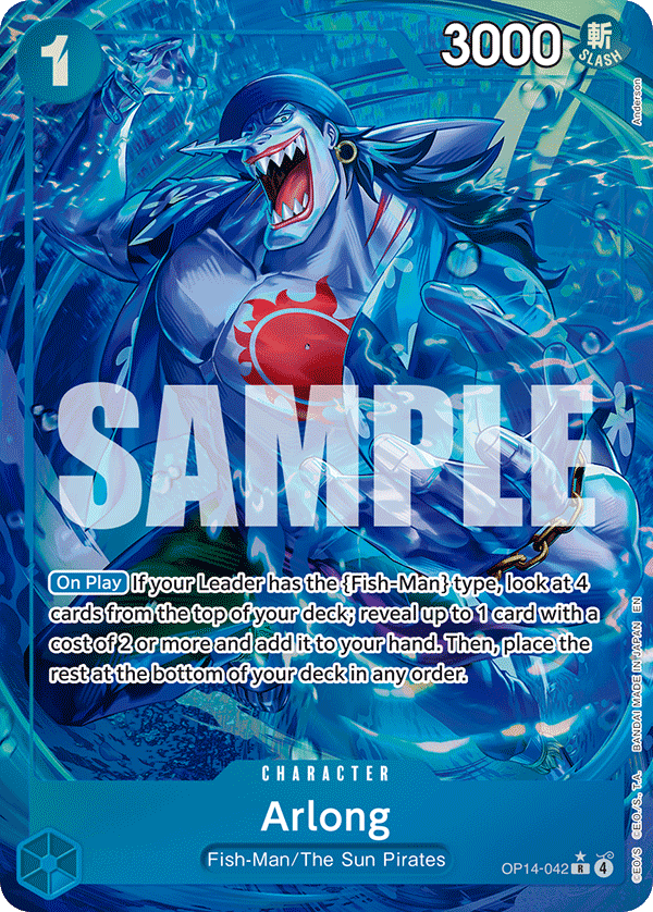 Arlong — Azure Sea's Seven #OP14-042, raw, NM