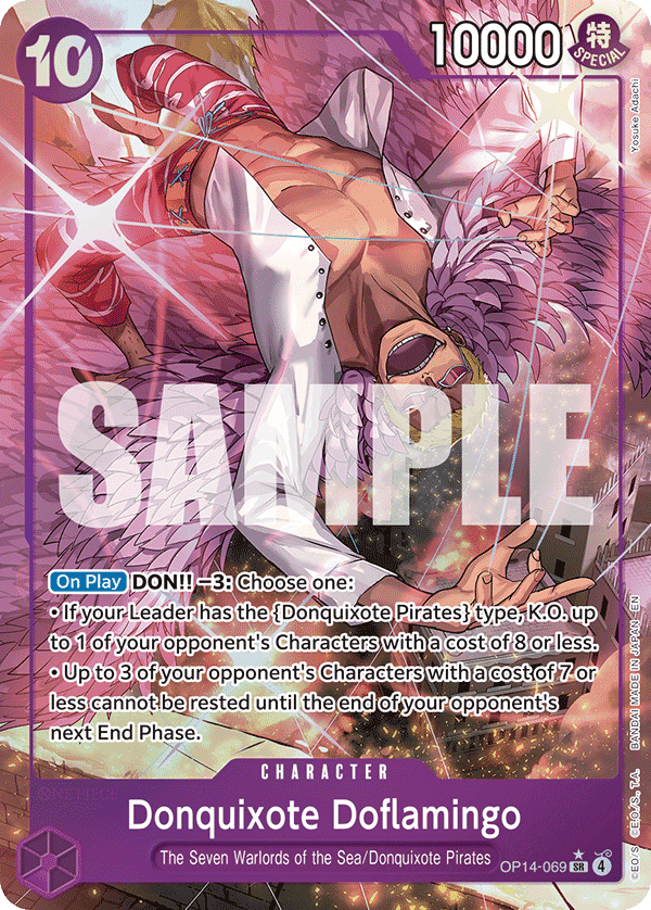 Donquixote Doflamingo — Azure Sea's Seven #OP14-069, CGC 10