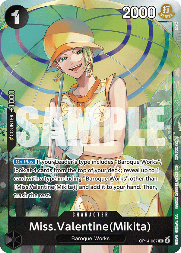 Miss.Valentine Mikita — Azure Sea's Seven #OP14-087, PSA 10