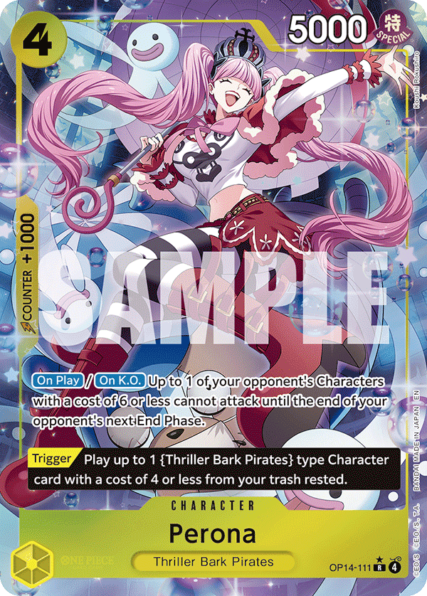 Perona — Azure Sea's Seven #OP14-111, PSA 10