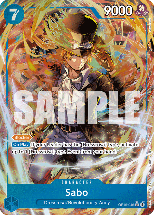 Sabo — One Piece Adventure on Kami's Island #OP15-046, PSA 10