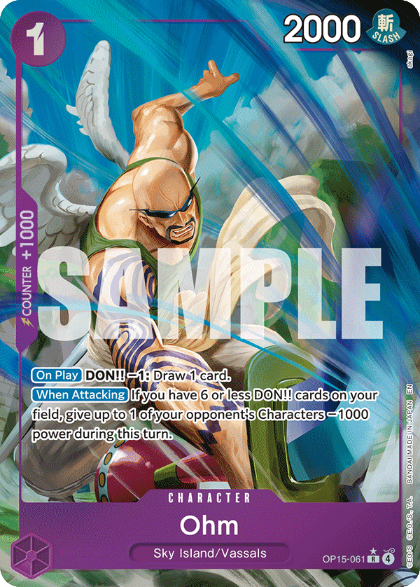 Ohm — One Piece Adventure on Kami's Island #OP15-061, PSA 10