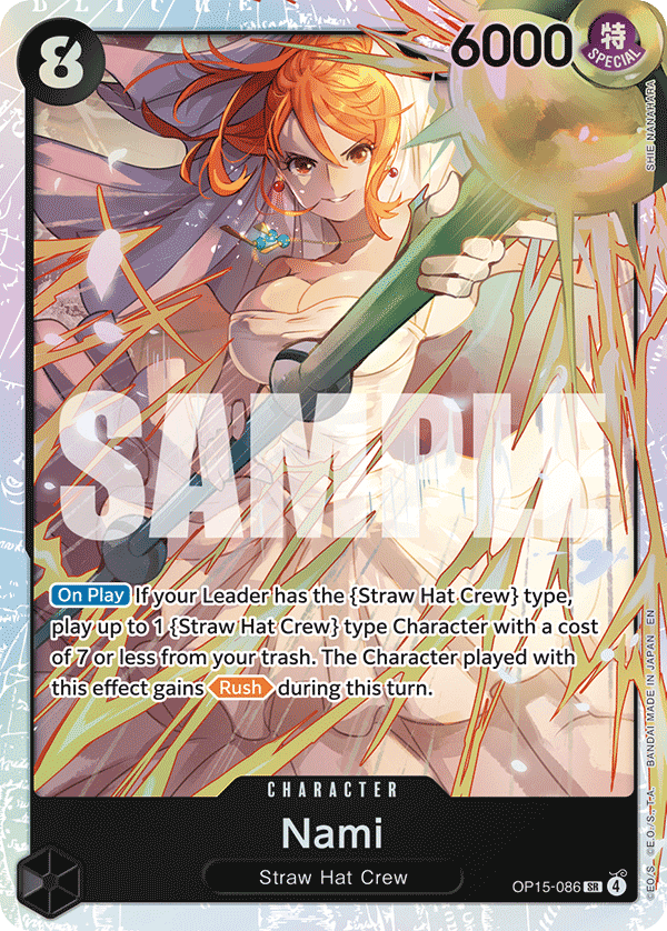 Nami — One Piece Adventure on Kami's Island #OP15-086, raw, NM